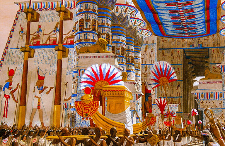 A-picture-of-the-Opet-Festival-in-ancient-Egypt